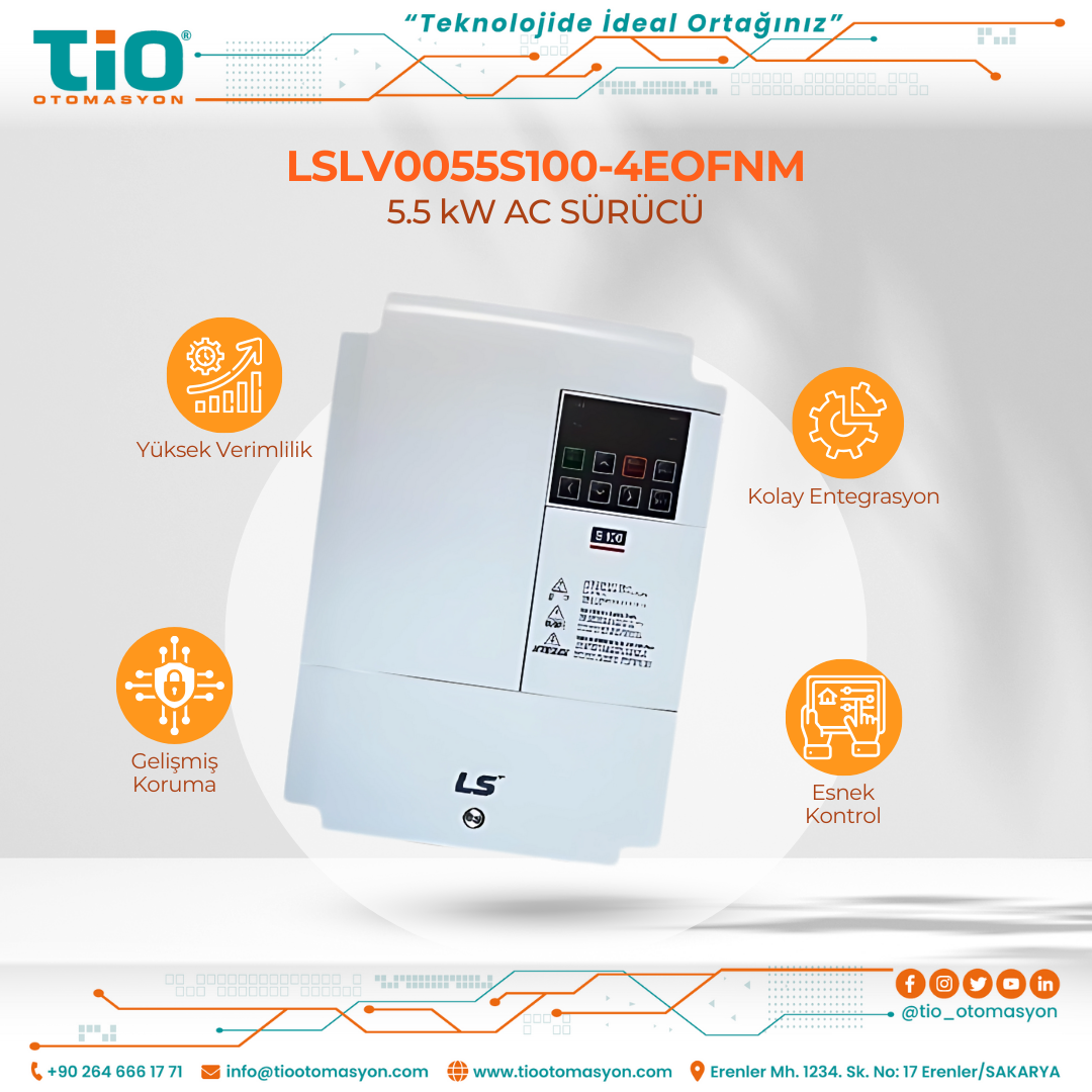 LS Electric LSLV0055S100-4EOFNM: Yüksek Performanslı AC Sürücü