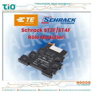 Schrack ST3F/ST4F slim röle çeşitleri, farklı model ve özellikleriyle endüstriyel uygulamalar için ideal çözümler sunar.