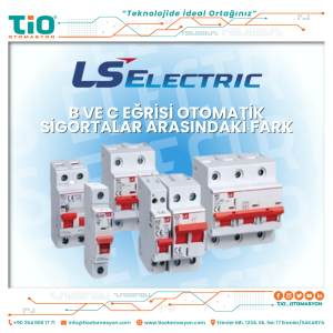 B ve C eğrisi otomatik sigortalar farkı, devre koruma özellikleri ve kullanım alanları görseli