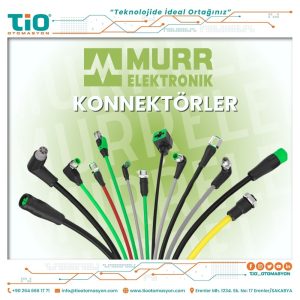 Murr Elektronik M12 konnektör, otomasyon panosunda kablo bağlantısı.