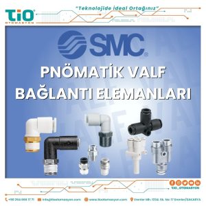 SMC pnömatik valf bağlantı elemanları, dirsek, T bağlantı, akış kontrol valfleri ve basınç regülatörü modelleri