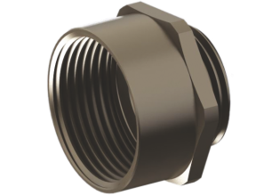 metal büyütücü – kablo rakorlarında mevcut dişten daha büyük bağlantı dişi sağlayan nikel kaplı pirinç eleman