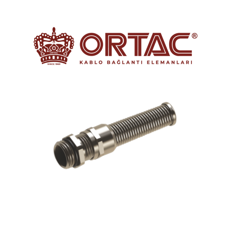 Ortaç spiral uçlu metal kablo rakoru metrik PG IP68