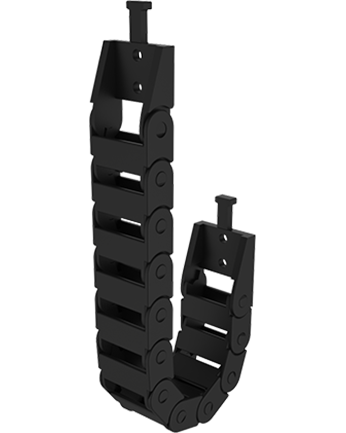 Tacflex OK07 F Sabit Çıtalı Açık Seri hafif plastik kablo taşıyıcı zincir modeli.