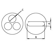 Ortaç multi contalı metal kablo rakoru teknik çizimi