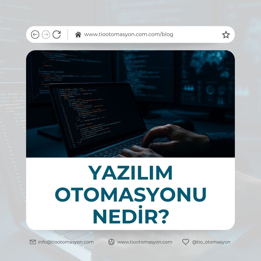 yazılım otomasyonu nedir kapsamında veri akışı ve yapay zekâ teknik görseli