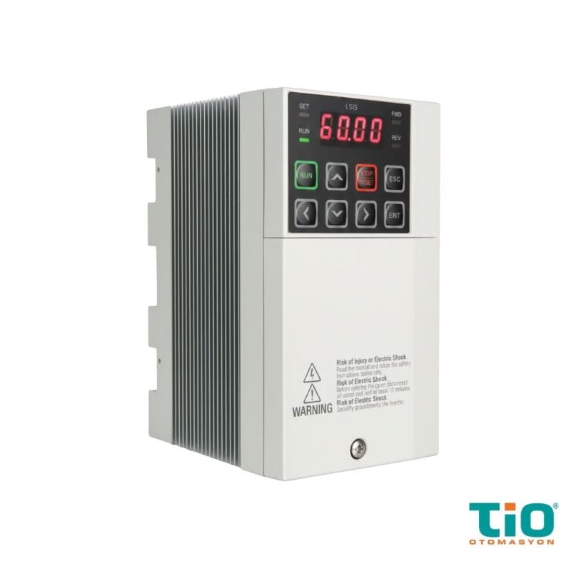 LS Electric S100 0.4 kW AC sürücü sol yan görünüş, LSLV0004S100-1EONNM 1EOFNM 2EONNM 4EONNM 4EOFNM