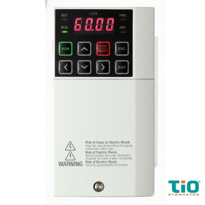 LS Electric S100 0.4 kW AC sürücü modelleri LSLV0004S100-1EONNM, 1EOFNM, 2EONNM, 4EONNM ve 4EOFNM