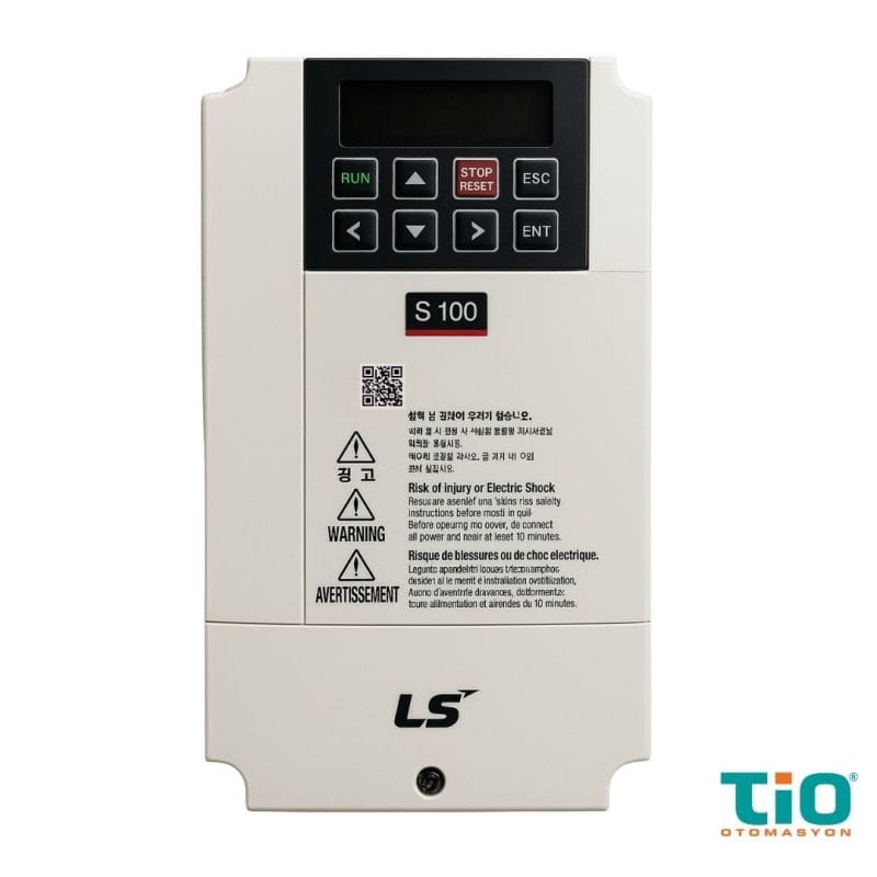 LS Electric S100 0.75 kW AC sürücü 0008 serisi ön görünüm fotoğrafı