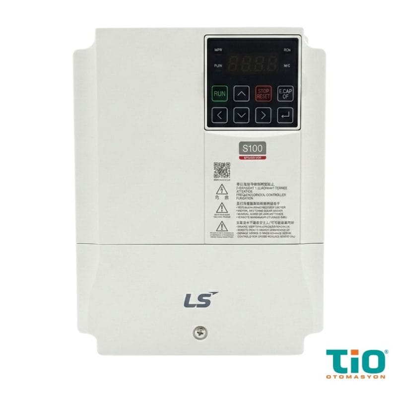 LS Electric S100 1.5 kW AC sürücü 0015 serisi ön görünüm fotoğrafı
