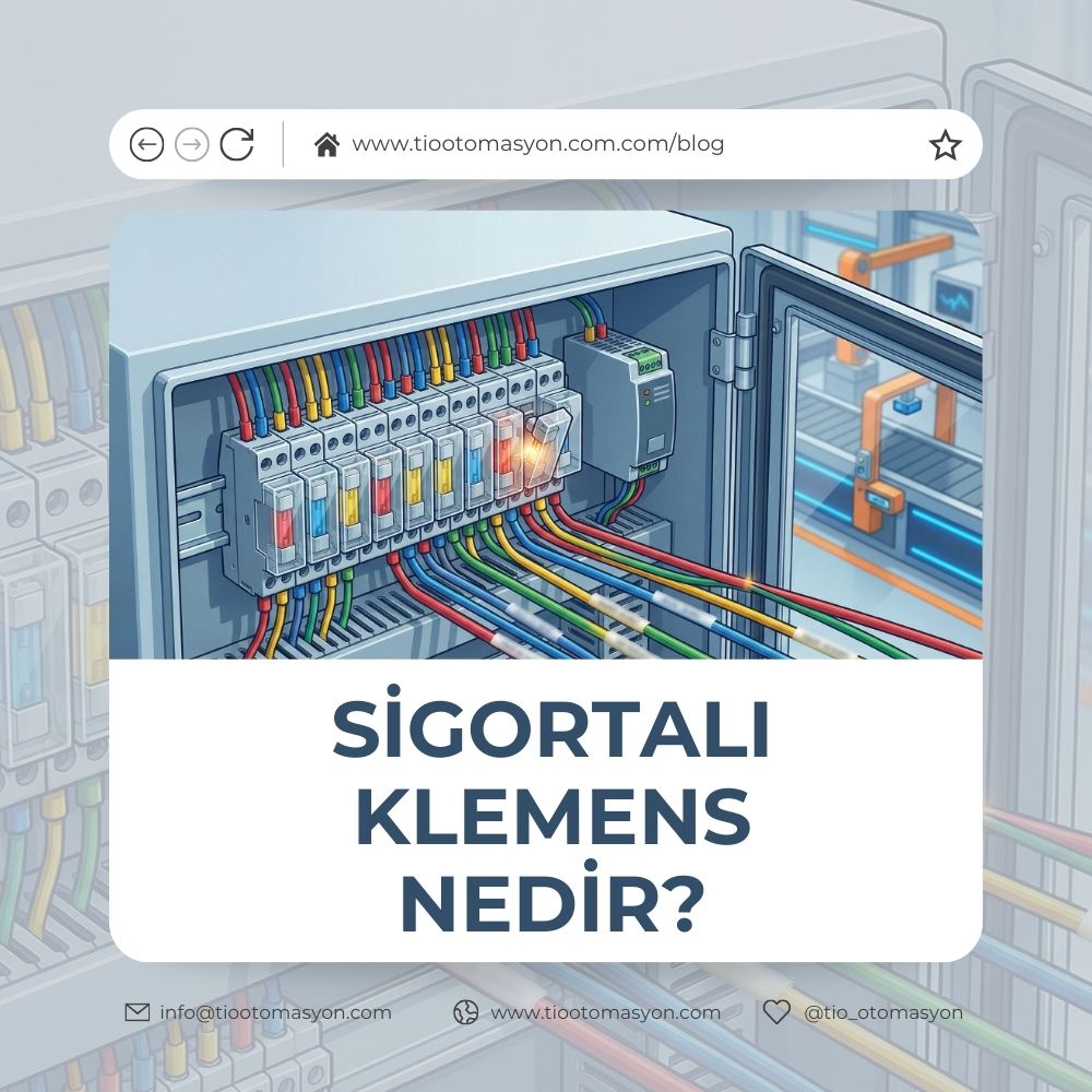 Sigortalı Klemens Nedir: açık bağlantı kutusunda DIN ray sigortalı klemens ile lokal hat koruma