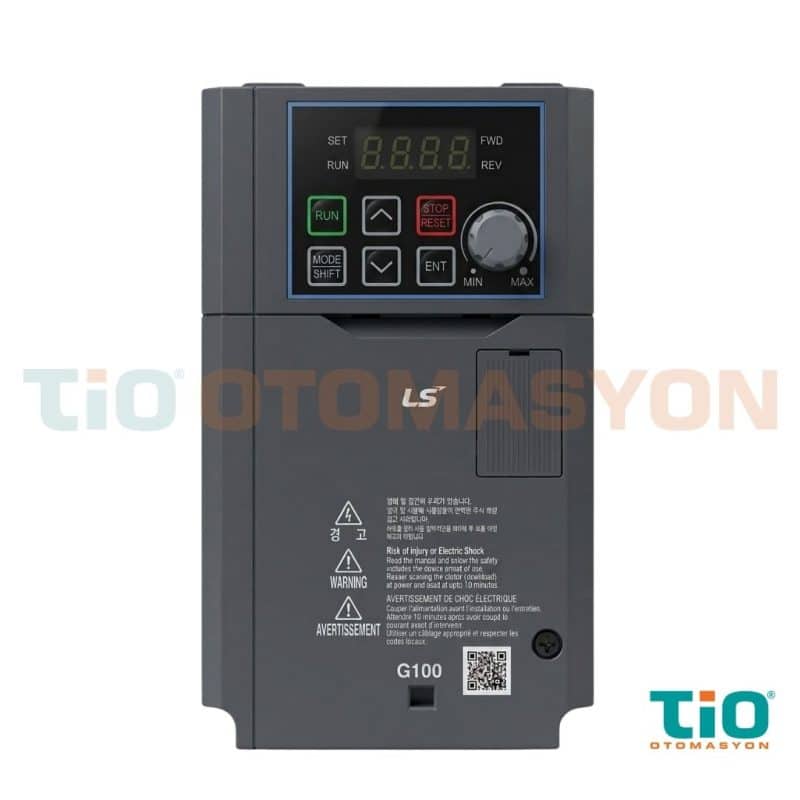 LSLV0022G100-4EOFN 3 Faz 2.2 kW 380–480V AC sürücü önden görünüm