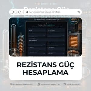 Rezistans güç hesaplama aracı, endüstriyel rezistanslar ve teknik hesaplama ekranı bulunan kapak görseli