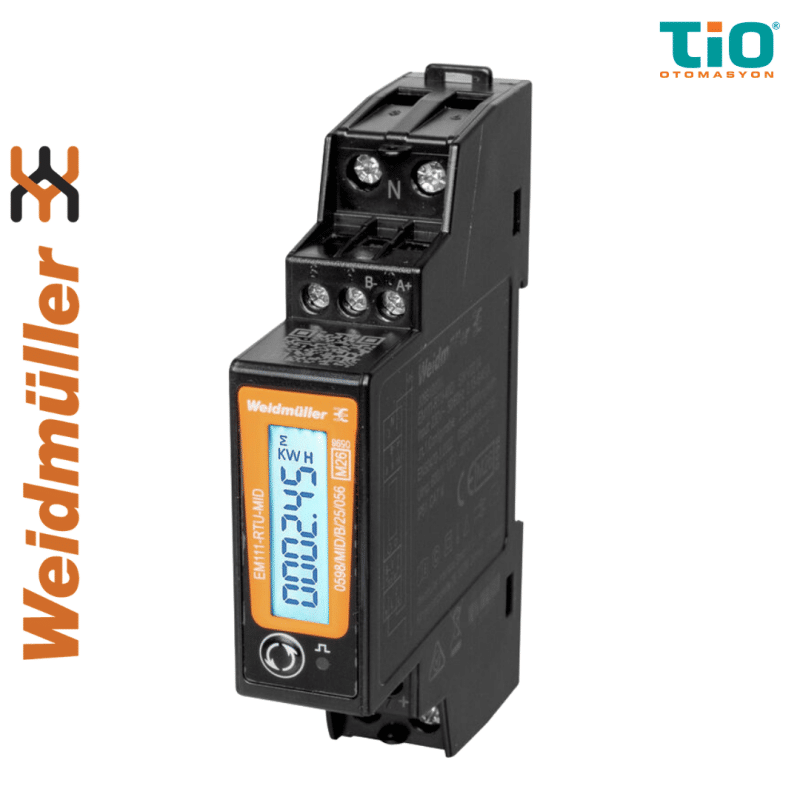 Weidmüller EM111-RTU-MID enerji metresi RS485 Modbus RTU haberleşmeli MID onaylı 45 A doğrudan ölçüm cihazı